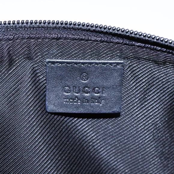 GUCCI GG Canvas Accessory Pouch Black Silver 039 1103 Auth 92636 - Picture 9 of 16
